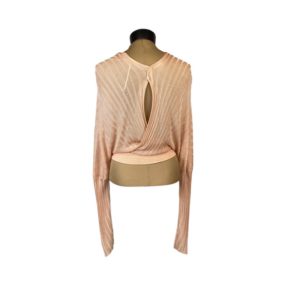 Free People Pluto Wrap Sweater In Rose Wine Combo Size XS Style #OB1191065 - Picture 8 of 16